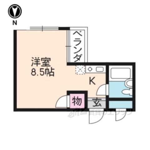 エクセル竹田(1K/1階)の間取り写真