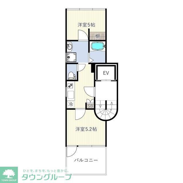 YS TERRACE(1DK/2階)の間取り写真