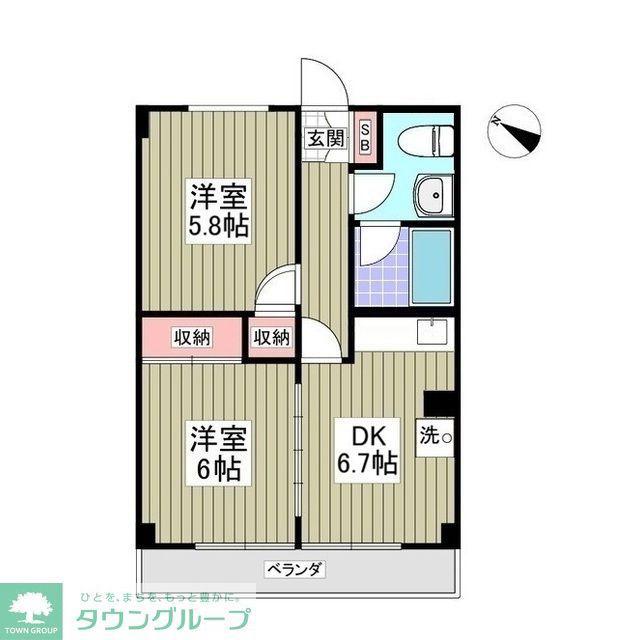 千代田マンション(2DK/3階)の間取り写真