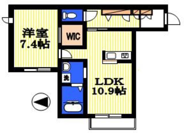 ドルチェ ヴィータ(1LDK/1階)の間取り写真