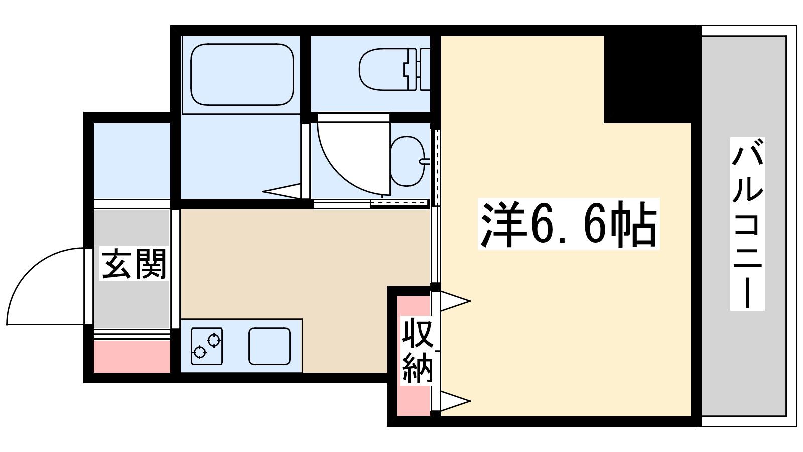 オアーゼ梅田東(1K/8階)の間取り写真