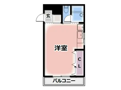 田中ハイツ(ワンルーム/1階)の間取り写真