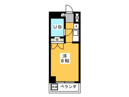 NOA松野(ワンルーム/3階)の間取り写真