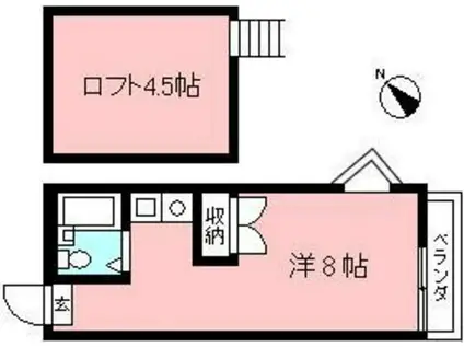 コンフィデンス町田(ワンルーム/1階)の間取り写真