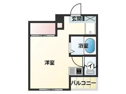 エンゼルハイム(ワンルーム/5階)の間取り写真