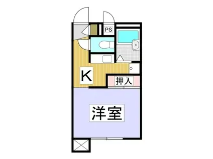 レオパレスハーモニー高川原(1K/2階)の間取り写真