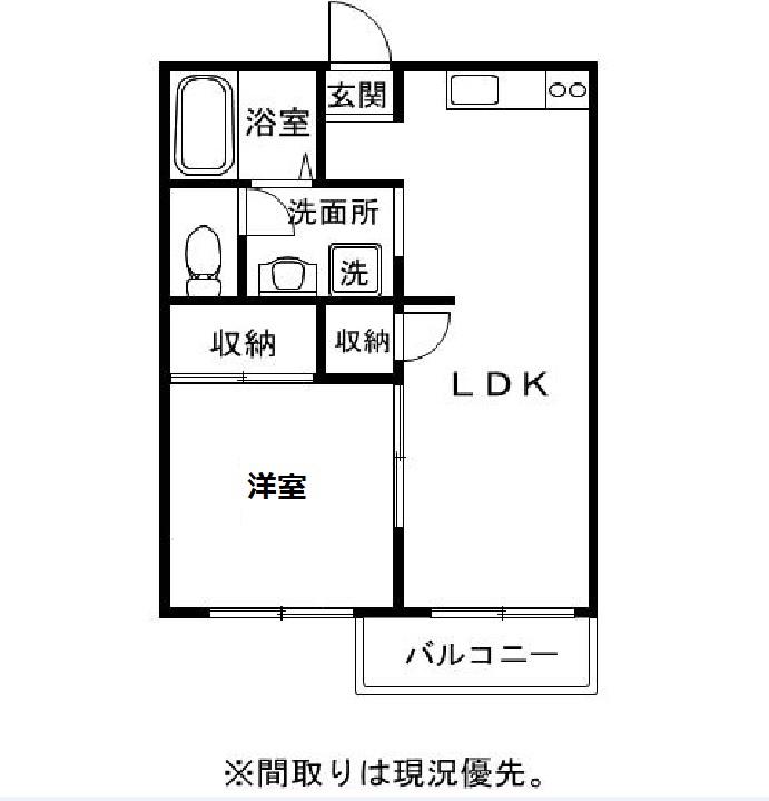 成和レジデンス(1LDK/2階)の間取り写真