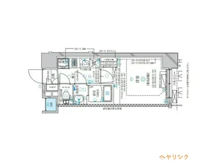 ディアレイシャス名古屋太閤通II(1K/4階)の間取り写真
