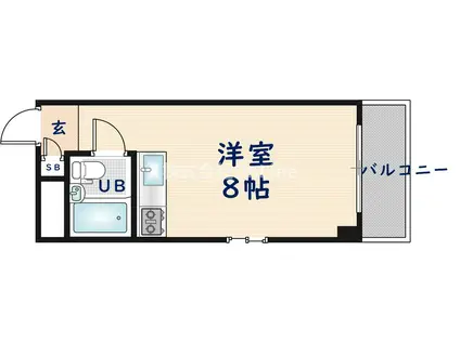 スクエアメゾン志紀(ワンルーム/4階)の間取り写真