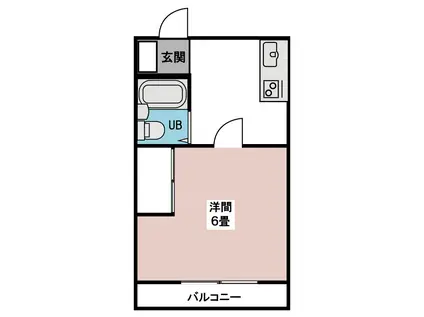 サンパレスみどり(1K/1階)の間取り写真