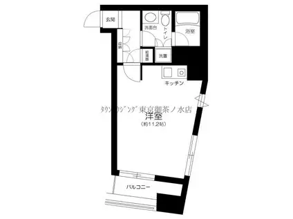 グランドメゾン千駄木(ワンルーム/3階)の間取り写真