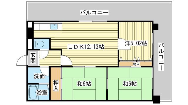 メゾンセルベイル(3LDK/7階)の間取り写真