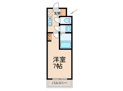 学生会館 UNI E MEAL 和歌山大学前(1K/2階)の間取り写真