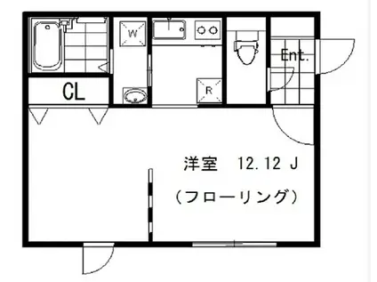 モデュロール赤坂(1K/3階)の間取り写真