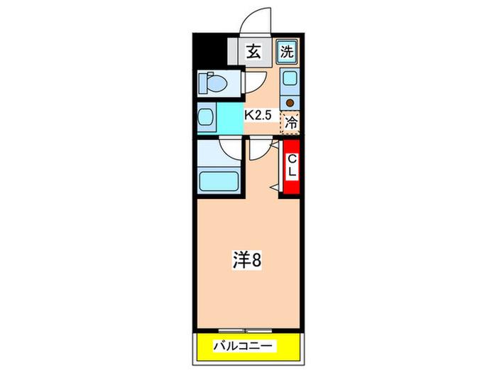 タウンハウス日吉K(1K/1階)の間取り写真