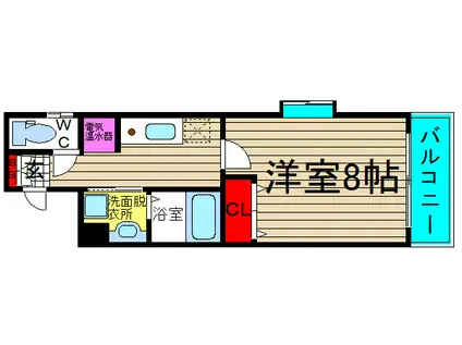 オーシャン難波南(1K/10階)の間取り写真