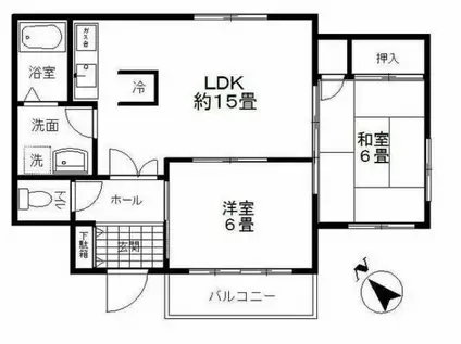 トレビーノマンション(2LDK/2階)の間取り写真