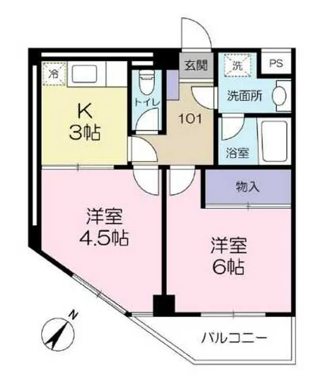 フローラパークサイド 1階階 間取り