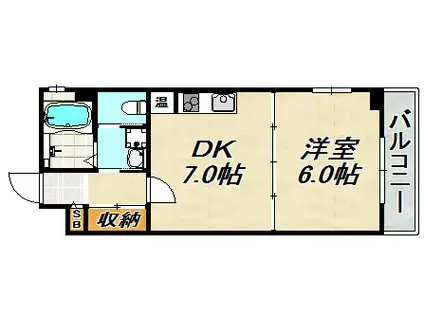 APRO-K(1DK/3階)の間取り写真