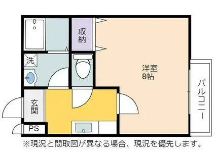 メゾン・ド・ジュネスII(1K/2階)の間取り写真