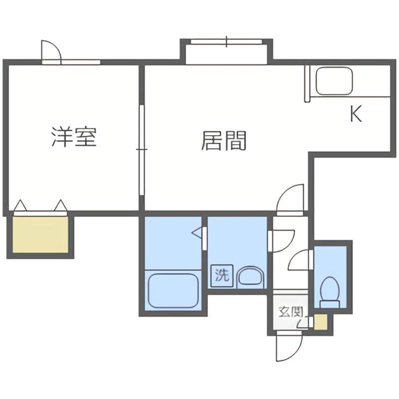 ウッドビレッジII(1LDK/3階)の間取り写真