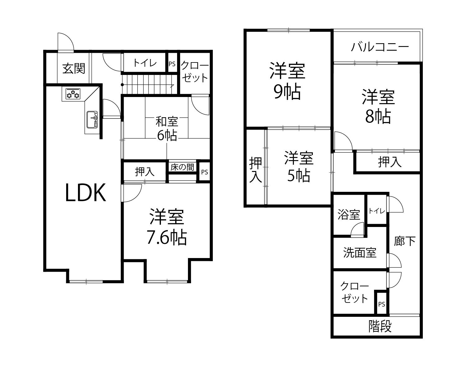 GRAND SUNPIA(5LDK/1階)の間取り写真