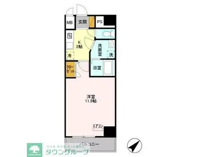 キャメロット新越谷(1K/5階)の間取り写真