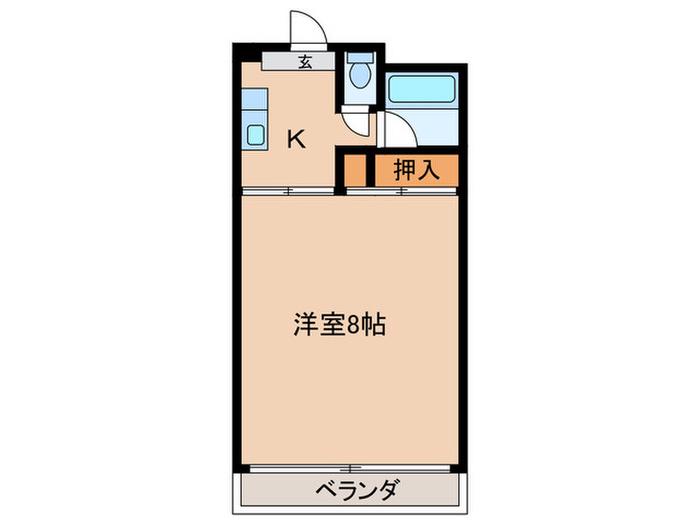 松田ビル(1K/3階)の間取り写真