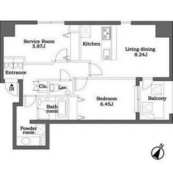 レジディア東麻布 12階階 間取り