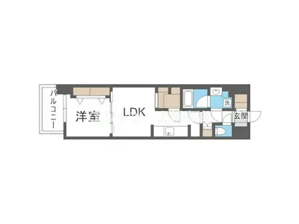 アーバネックス梅田中崎町II(1LDK/8階)の間取り写真