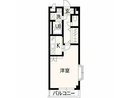 タサキヒルズC(1K/1階)の間取り写真