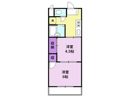 アドバンス弐番館(2K/3階)の間取り写真