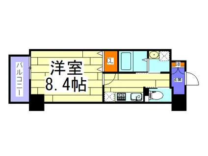 オアシス梅田(1DK/5階)の間取り写真