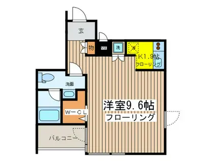 BLUROCK銀座イースト(1K/9階)の間取り写真