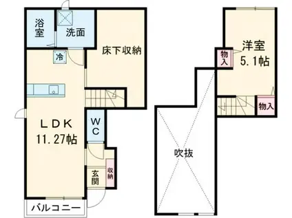 リベルタ(1LDK/1階)の間取り写真