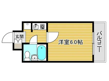 フルール岡本(1K/3階)の間取り写真