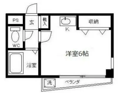 メゾン・ミューズ(ワンルーム/2階)の間取り写真