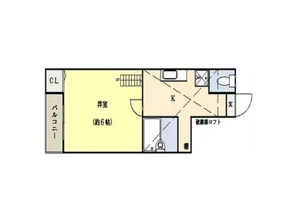 S・K江古田(1K/2階)の間取り写真