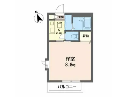 メゾンサトウ(1K/1階)の間取り写真