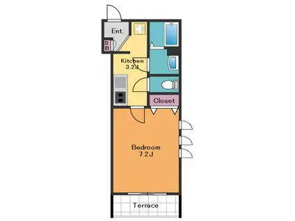 グランドメゾンサンシール(1K/1階)の間取り写真