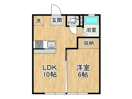 TOUCHI A/B(1LDK/1階)の間取り写真