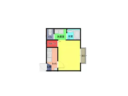 グッドシャインレジデンス久喜(1K/1階)の間取り写真