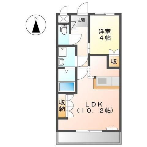 グリーンティアラ(1LDK/2階)の間取り写真
