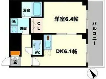 エムあいかわ(1DK/2階)の間取り写真