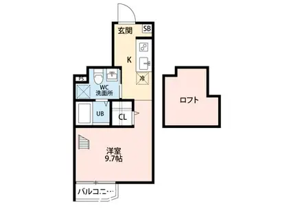 RIVIERE大楠(ワンルーム/1階)の間取り写真