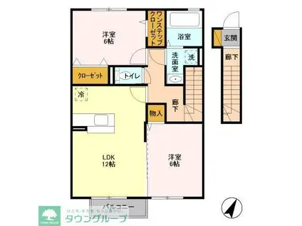 ルミナス(2LDK/2階)の間取り写真