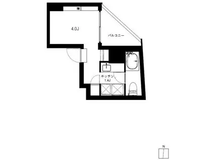 CH2613(1K/6階)の間取り写真