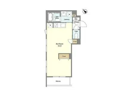 ASTILE西新宿II(ワンルーム/3階)の間取り写真