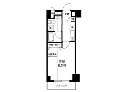 AZALEA恋ケ窪II(1K/4階)の間取り写真