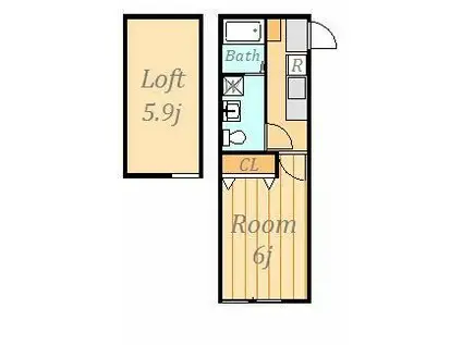 エトワール(1K/1階)の間取り写真